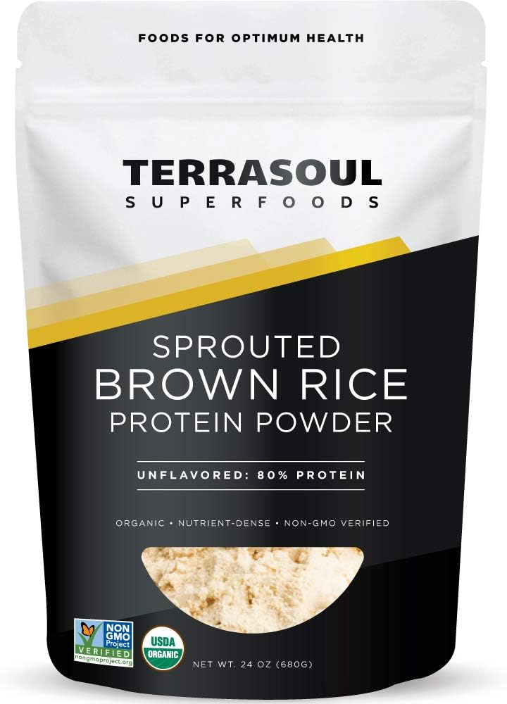 Terrasoul Superfoods Organiczne rozpylone brązowy ryż w proszku, 1,5 funty