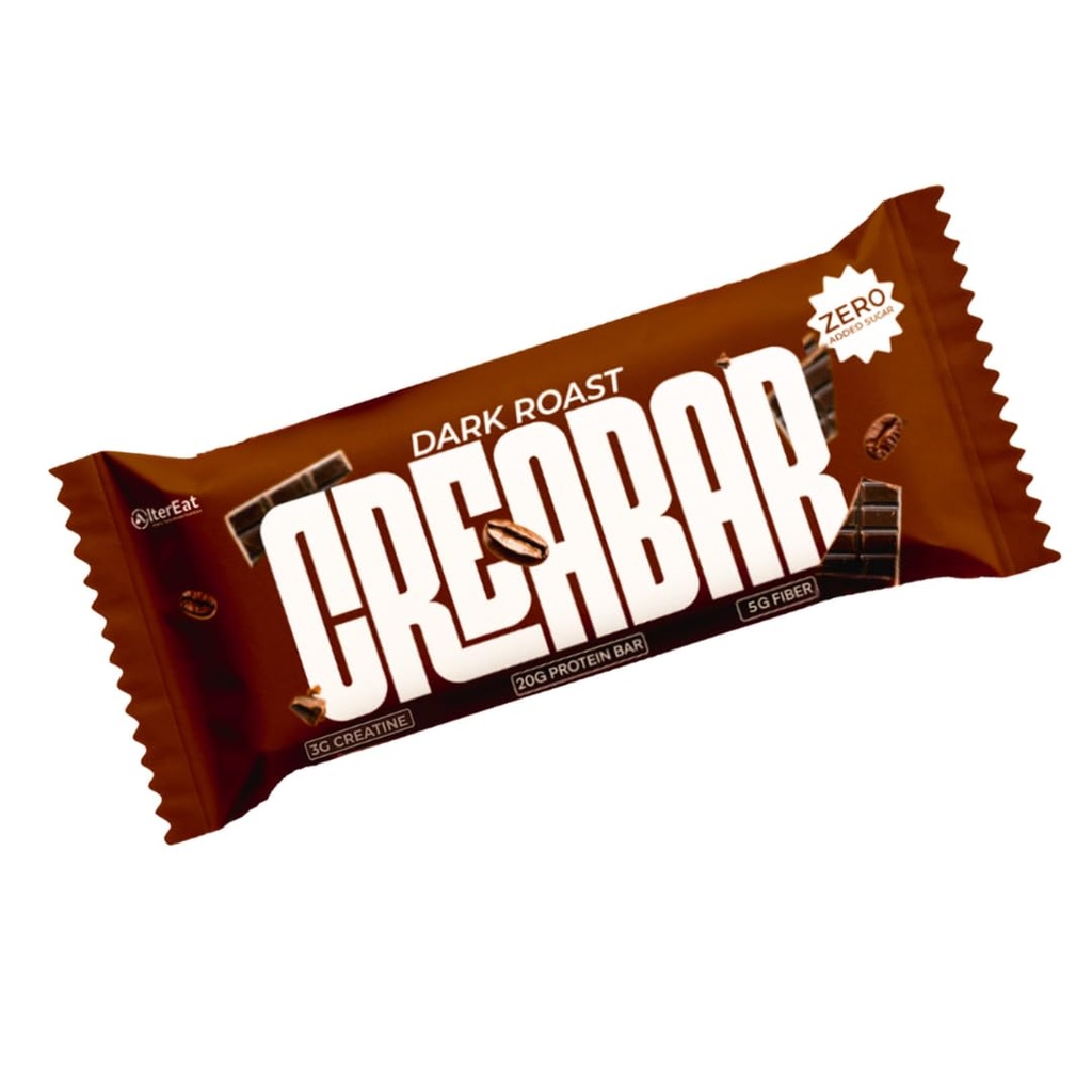 Alter Eat Creabar (Dark Roast) - Weekly Bundle Pack of 7 | Coffee Infused Protein Snack Bars | Roasted Flavor Energy Bars | 1000GM