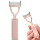 Eyelash Comb Separator, Arc Designed Lash Definer Comb Makeup Mascara Comb Applicator met Cover, Eye Cosmetic Brush Tool (Naked Pink)