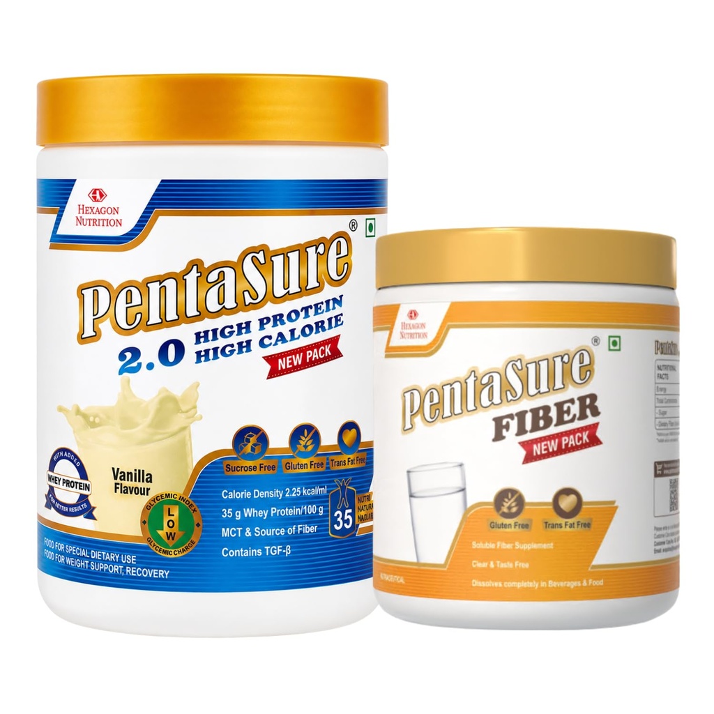 PentaSure 2.O High Protein High Calorie Vanilla - 400g + PentaSure Fiber 100g