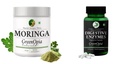 Moringa-oleifera-powder, Digestive-enzymes-60-vegetarian-capsules Combo | Convenient Nutrition & Wellness Routine | Multi-Product Pack