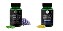 Grape-seed-extract-60-vegetarian-capsules, Fish-oil-double-strength Combo | Convenient Nutrition & Wellness Routine | Multi-Product Pack