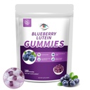 Hudetex Blueberry Lutein Eye Vitamins Gummies with 180 Count - 3 Month Supply, Vegan Eye Health Supplement for Kids and Adult, Lutein Gummies for Vision Clarity and Blue Light Support