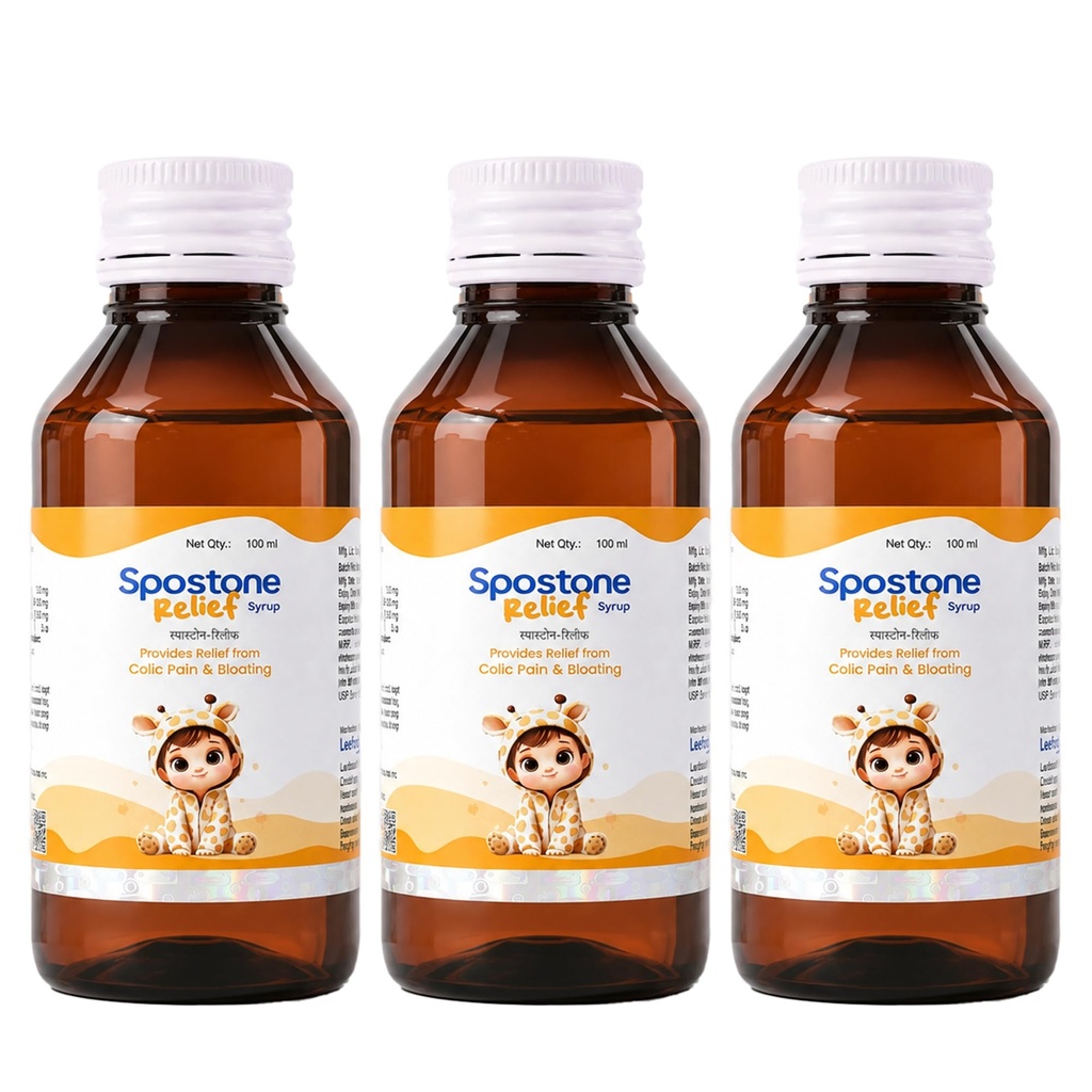 Spastone Relief Ayurvedic Syrup for Baby Tummy Care 100ml Pack of 3