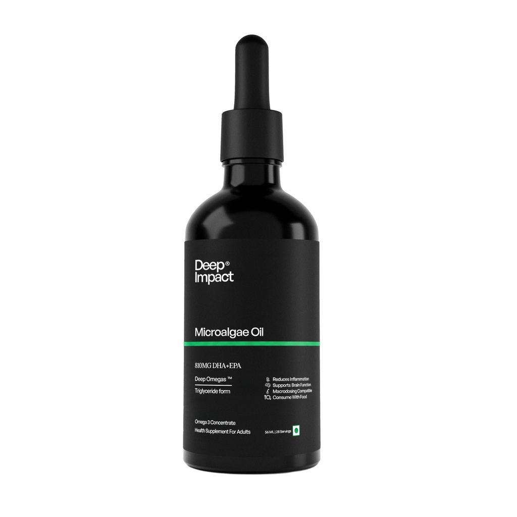 Deep Impact Microalgae Omega 3 Oil, 460mg DHA + 350mg EPA per 2ml dose