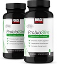 Facteur de force ProbioSlim Probiotique Supplément pour les femmes et les hommes avec des probiotiques et extrait de thé vert, réduire le gaz, le ballonnement, la constipation, le soutien de la santé digestive et gustative, 120 Capsules (2-pack)