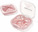 1 ambalaj mic Pink Pill Organizator, 4 Compartimente, Compact Stilish Drăguț Camping Pilula Zilnic Medicina Cazul Pilula, portabil și rezistent la umiditate pentru a stoca vitamine, medicamente și suplimente