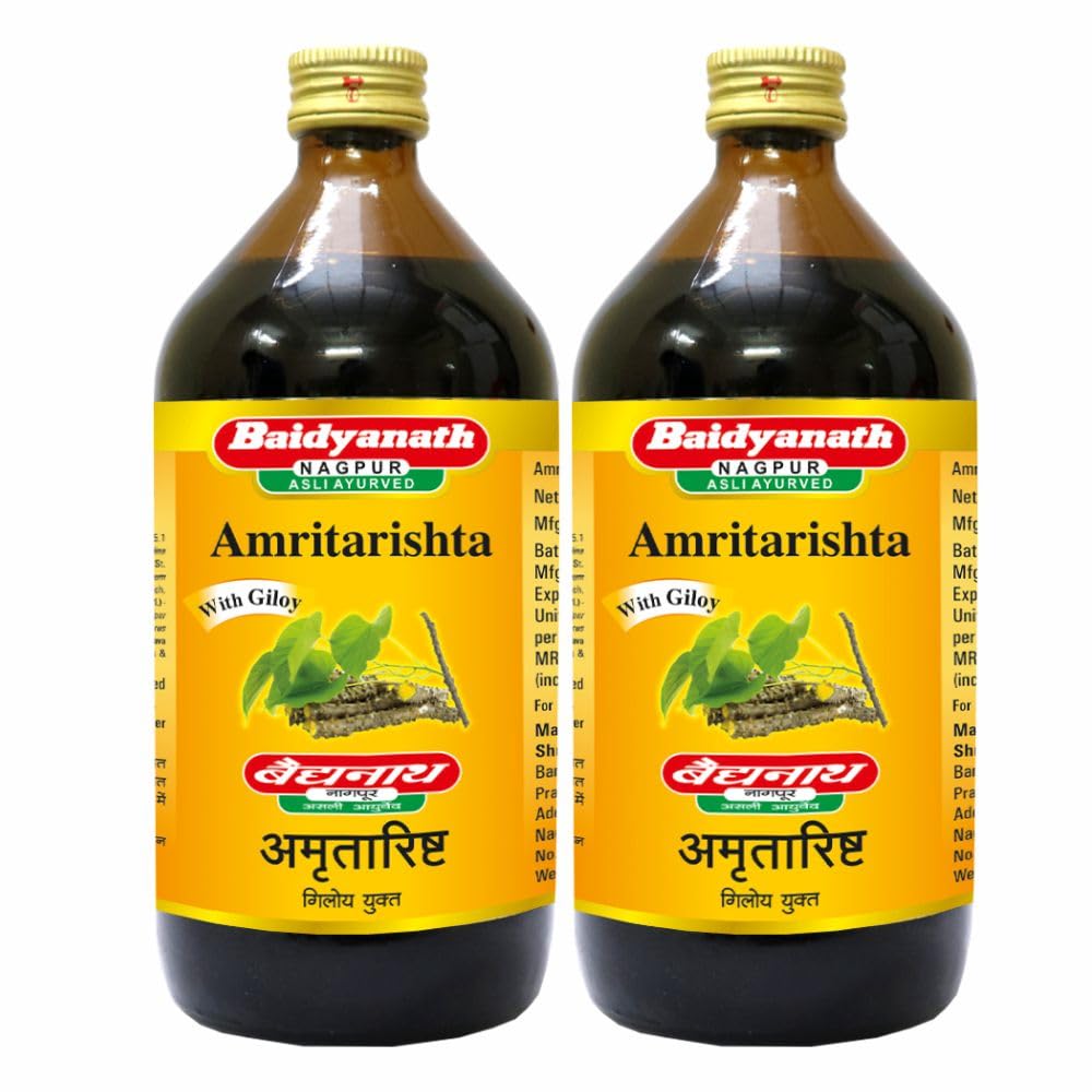 Baidyanath Asli Ayurved Amrutarishta I Ayurvedic Bacterial Infection I 450 Ml (Pack Of 2) Liquid