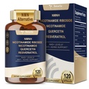 Totaria NMNH 500mg (Dihydronicotinamide Mononucleotide), Premium NMN Alternative Supplement w/Niacinamide (Vitamin B3), Quercetin, Trans-Resveratrol, for NAD+, Skin Cell, Anti-Aging & Energy, 120 Ct
