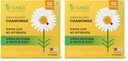Teabox Chamomile Green Tea 50 Tea Bags | With Egyptian Chamomile Flowers & Whole Leaf Green Tea | Calming Blend for Relaxation & Sleep | Low Caffeine, Fresh & Aromatic (Pack of 2)