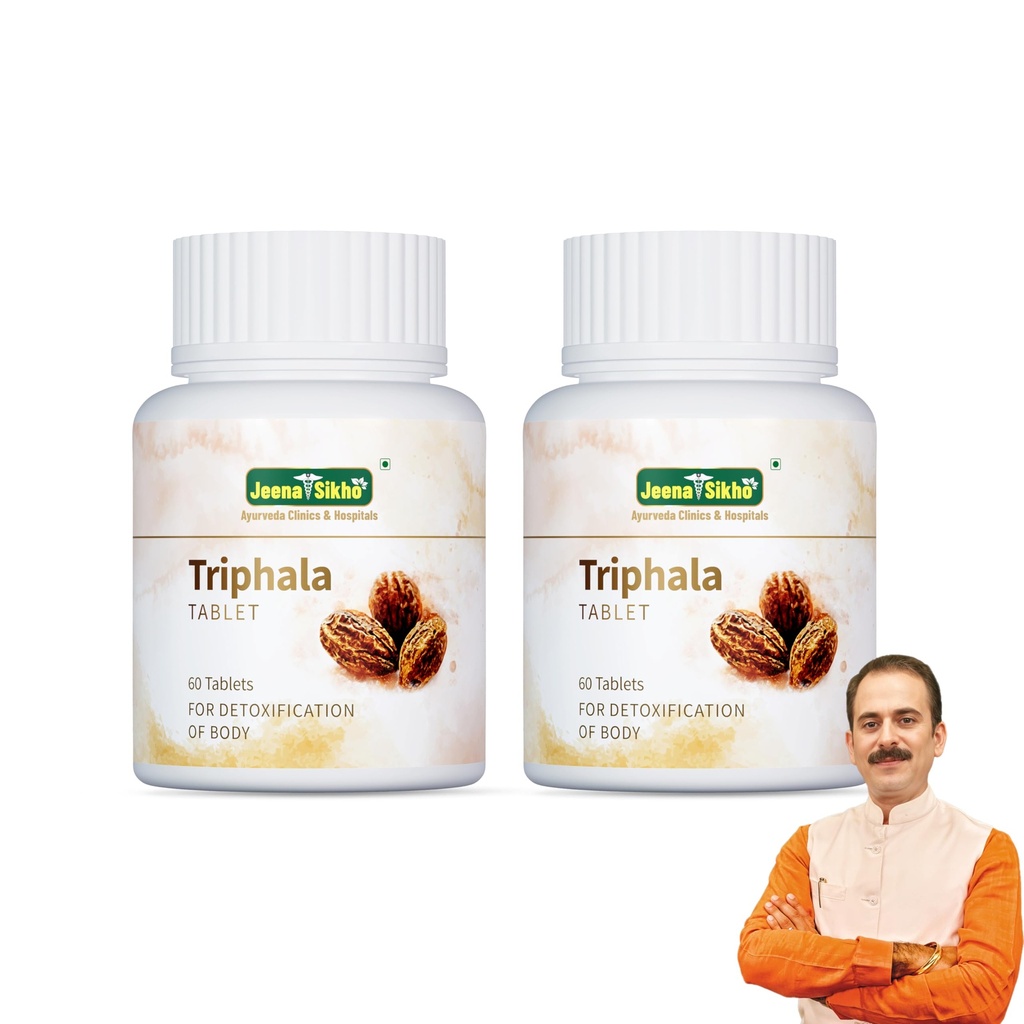 Jeena Sikho Triphala Tablets | Natural Digestive Wellness Supplement | Naturally Blended With Triphala Extracts | Natural Health Multivitamin, 60 Tablets, Pack of 2