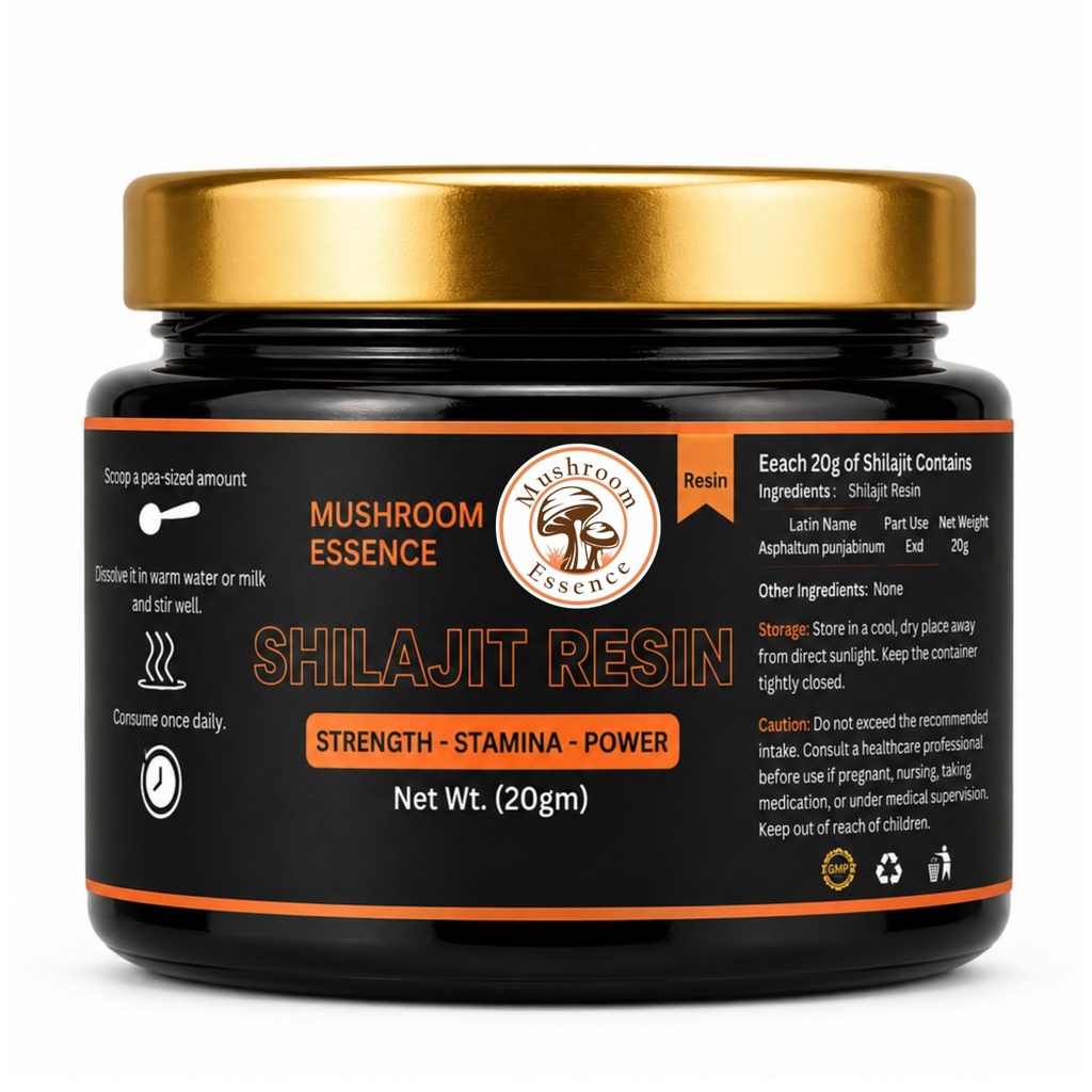 Shilajit Resin | Purified Himalayan Shilajit Resin |20g (pack of 1) for Energy & Immunity