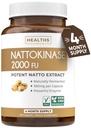 Healths Harmony Nattokinase 2000 FU (Non-GMO) Powerful Nattokinase Supplement Made from Naturally Fermented Soybeans - (4 Month Supply) 120 Vegan Natto Capsules