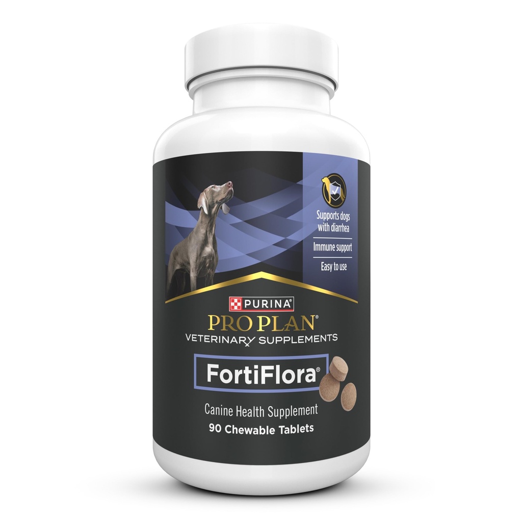 Purina Pro Plan Veterinary Supplements FortiFlora Dog Probiotics Chewable Tablets to Support Digestive and Immune Health and Occasional Diarrhea