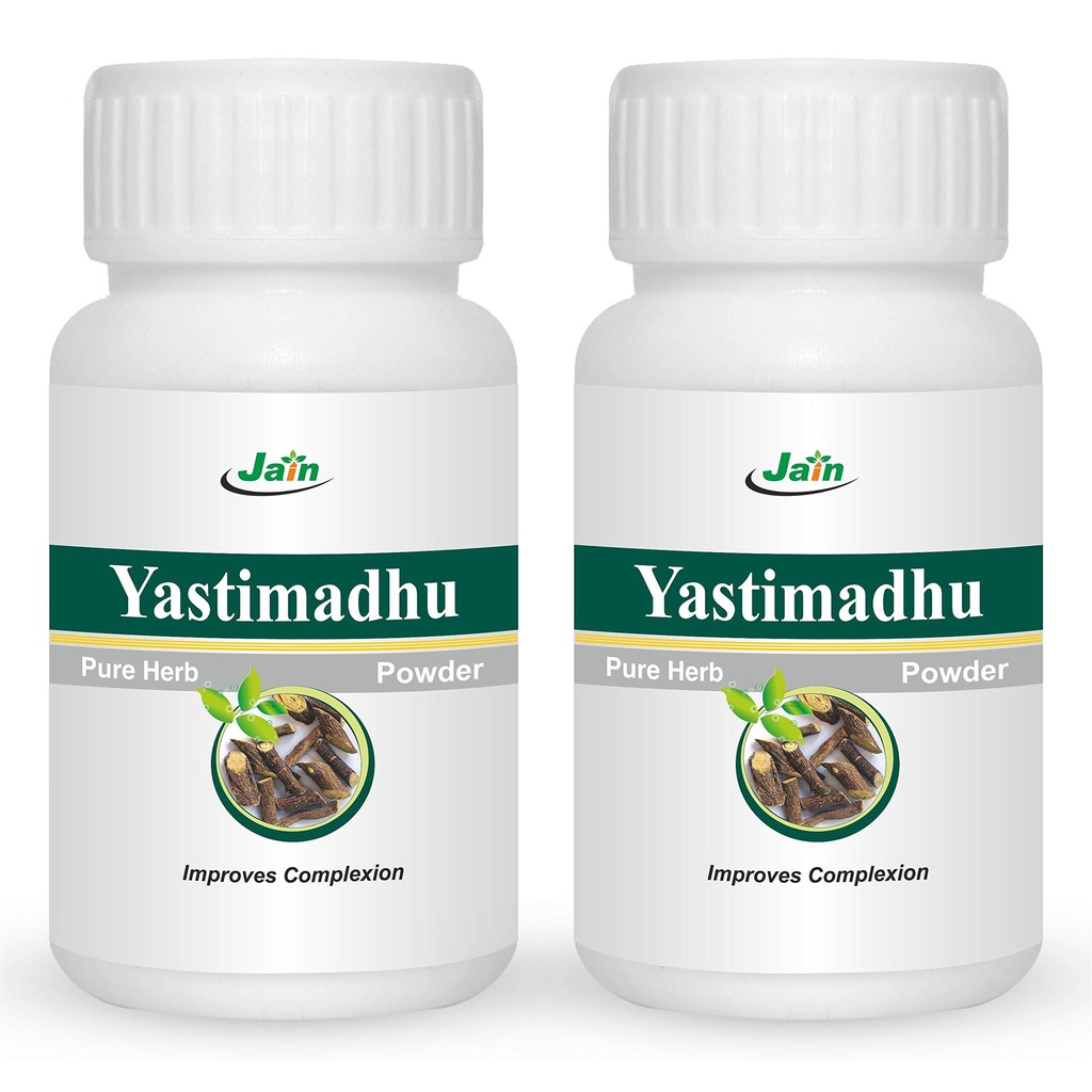 Jain Yashtimadhu Powder licorice root powder 200g, (Pack of 2), Natural