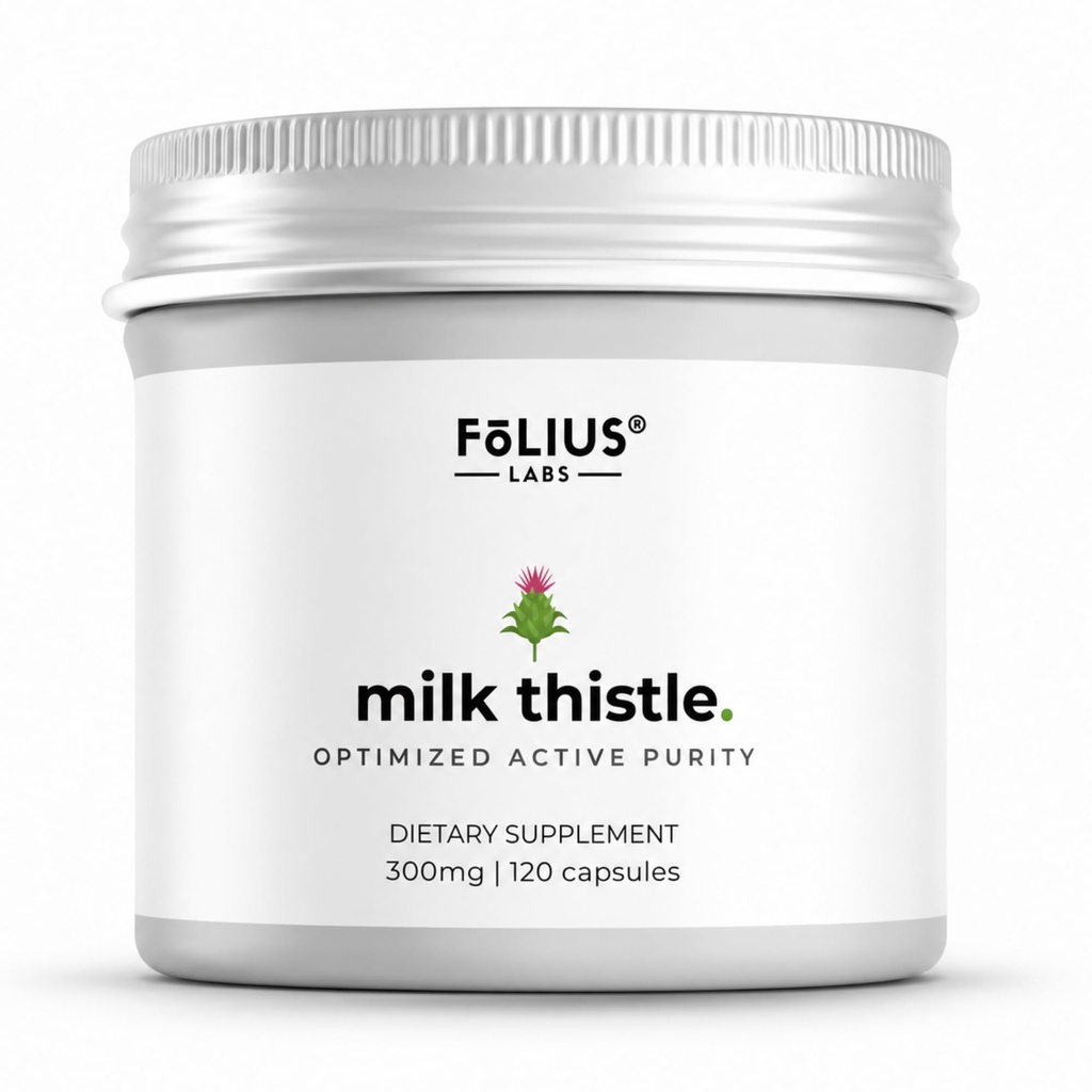 FOLIUS LABS Clean Label Milk Thistle Extract with 80% Silymarin 300mg