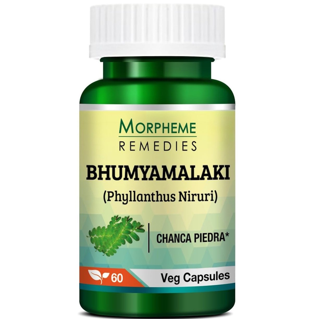 Morpheme Remedies Phyllanthus Niruri Bhumyamlaki 500 mg - 60 Veg Capsules