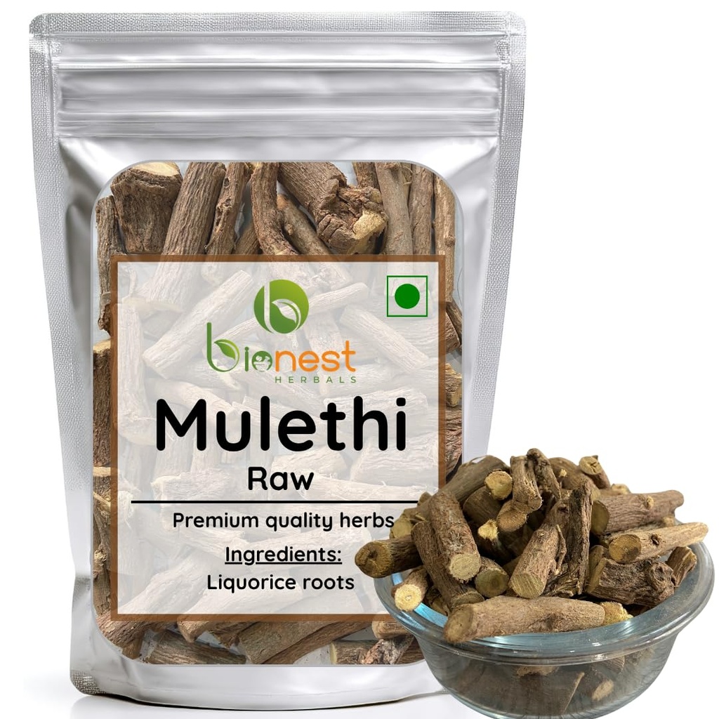 Mulethi (Raw) -100 g-Mulathi/Licorice/Yashtimadhu| Sore Throat, Voice - Raw Herb