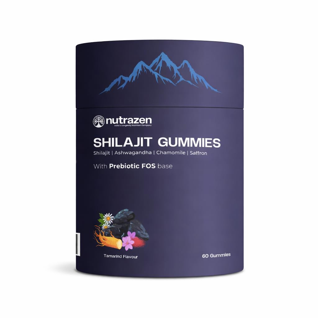 Nutrazen Himalayan Shilajit/Shilajeet - 60 Gummies | 400mg/Serving