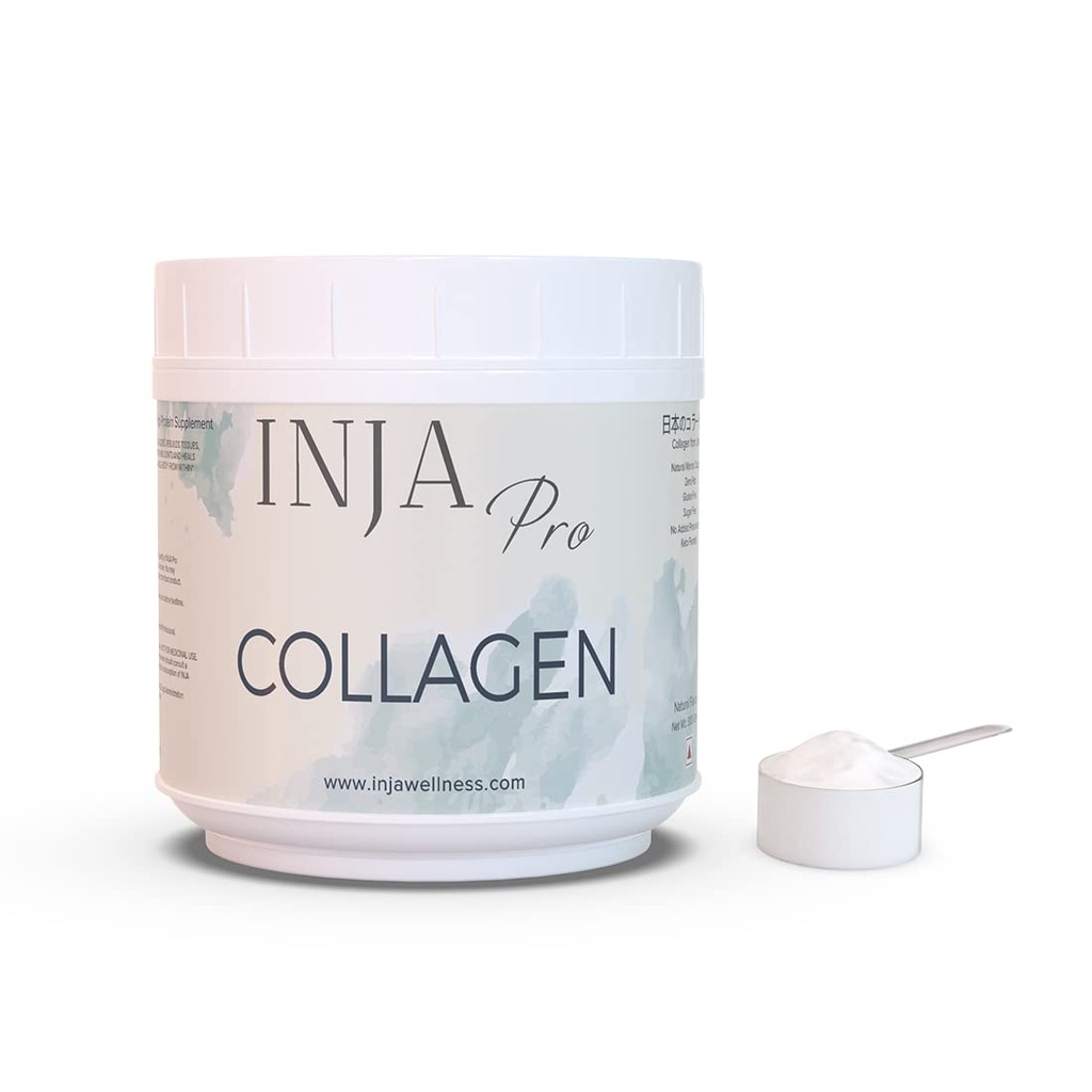 INJA Wellness Pro Marine Collagen Powder For Women And Men,Japanese Collagen Supplement For Healthy Skin,Hair,Joints,Hydrolyzed Protein,Zero Sugar,Unflavoured,300 Gm,1 Count,30 Servings
