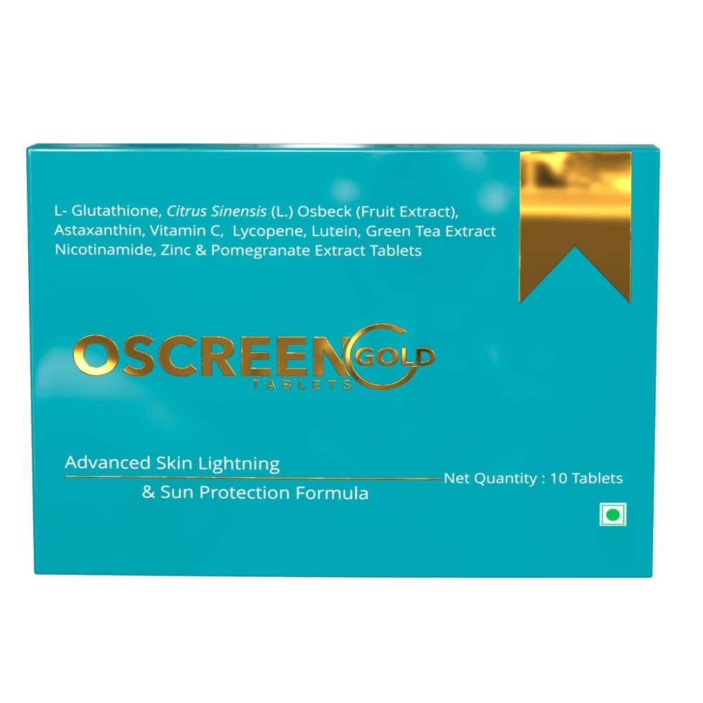 OSCREEN GOLD TABLETS/ADVANCED SKIN LIGHTENING AND SUN PROTECTION FORMULA/PACK OF 30 TABLETS
