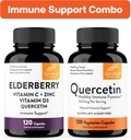 Sandhu's Immuno Tuki Combo ... Elderberry & Quercetin Kapselit Bundle... Tuet Immuuniterveyttä