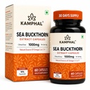 Sea Buckthorn Capsules | 1000mg Per Serving | 10% Flavonoids + Omega 3, 6, 7 & 9 | Antioxidant, Skin & Immunity Support | No Fillers or Additives | 60 Veg Capsules
