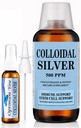 Colloidal Silver Liquid | 500 ppm, Extra Strength (32 oz) with Spray Bottle | Immune Support Supplement | Stem Cell Support | Wound Care & Superior Healing