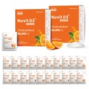 The Old Natural Nuvit D3 Granules 60000 IU | Vitamin D3 Cholecalciferol Sachets, Orange Flavour | 10 Sachets (10 x 1g) | Pack of 2