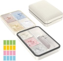 Restree Weekly Pill Organizer, Magnetic Moisture Proof Pill Case, Large Capacity Travel Pill Box med inre Clear Lid för vitaminer, tillägg och dagliga mediciner 8 Compartment (vit)