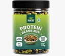 BIG PANTRY Protein Beans Mix, Roasted Soyabean, Edamame and Black Beans, High Protein Vegan Snack, 150g