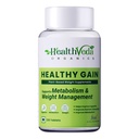 Health Veda Organics Healthy Gain 120 Tablets | Herbal Weight Gain Support | Helps Maintain Healthy Appetite, Metabolism & Strength | For Men & Women