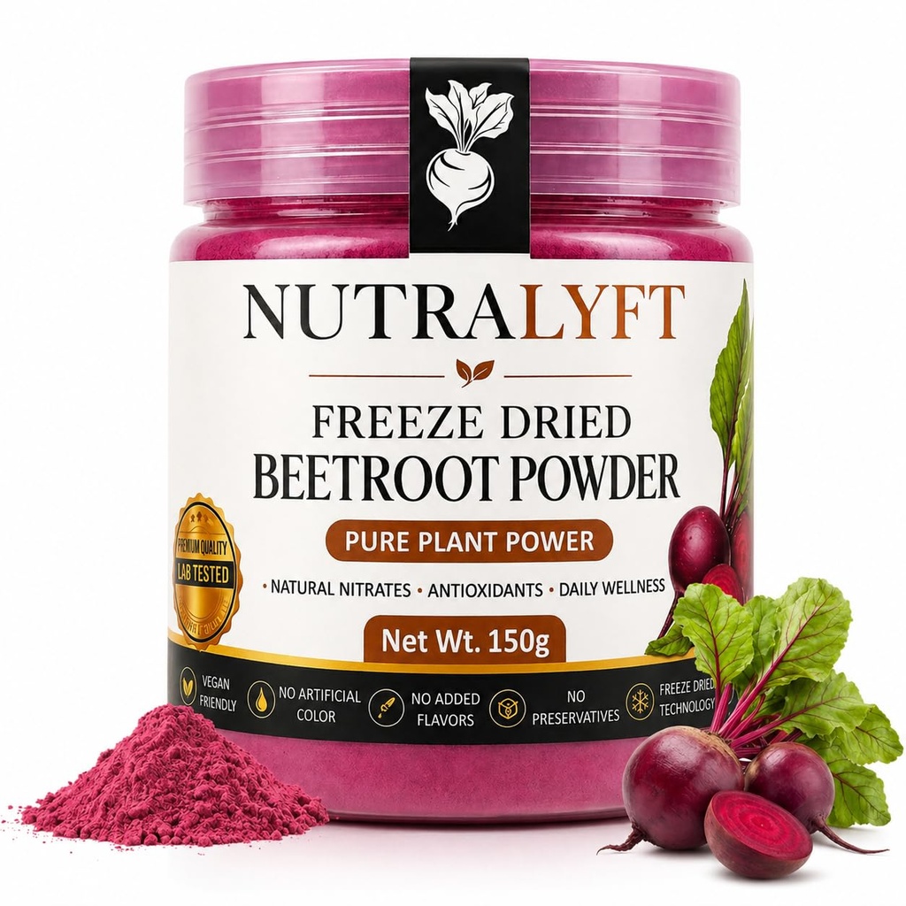 NutraLyft Freeze Dried Beetroot Powder, 1-Pack 150gm
