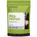 OSOAA Pea Protein Hydrolysate – Coffee Flavour | 26g Protein, 4.78g BCAA, 4.86g Fiber per Serve | No Chalky Aftertaste, Lactose-Free, Easy to Digest | 1kg (27 Servings)