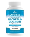 Chelamax Magnesium Glycinate 425mg. High‑Absorption, Chelated Magnesium Glycinate from Dead Sea Gentle on Stomach, Supports Sleep, Muscle & Bone Health.Made in USA, Third‑Party Tested, 90 Capsules.