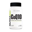 NutraBio CoQ10 Dietary Supplement with Bioperine, Healthy Heart Function & Cellular Energy Production, 200mg - 60 Capsules