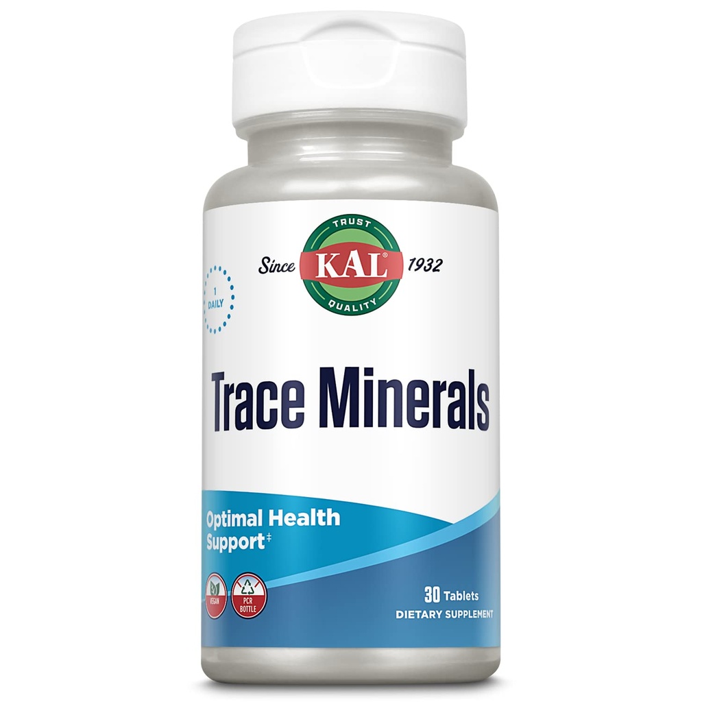 Kal Trace Minerals Actisorb Tablets, 30 Count