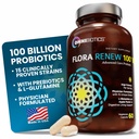 100 Billion Probiotics - 15-Strain Probiotic for Women & Men, DRCaps Delayed Release, Prebiotics, L-Glutamine, Apple Pectin, Gut Lining Support, Shelf Stable, Non-GMO, 60 Vegan Capsules for Adults