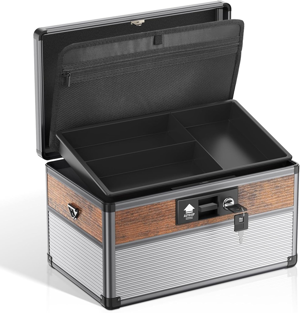 Glosen Medicine Lock Box, dərman qutusu, Təhlükəsizlik Lock Kutularaq məhsullar qara 12 x 7.68 x 7.87 Inch, ilk Aid Key Safe Box