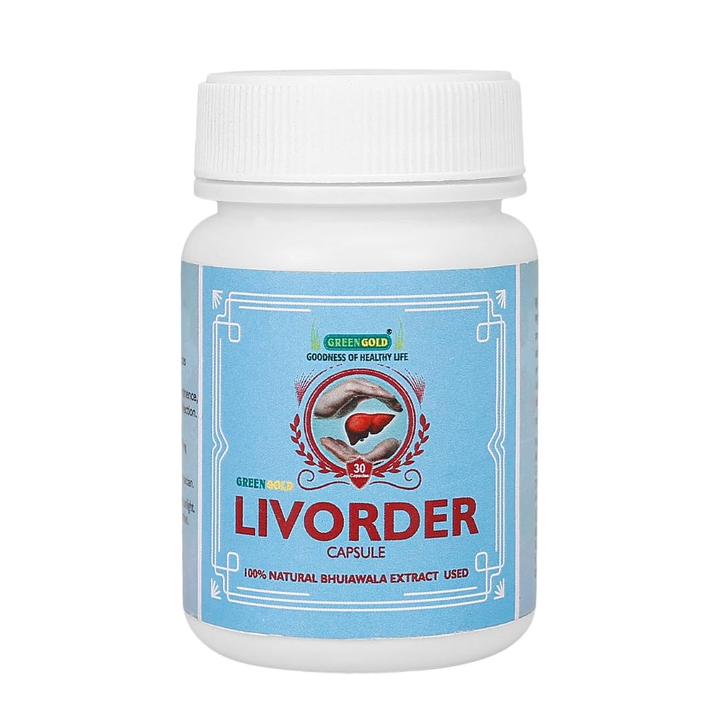 GreenGold Livorder BHUMI AMLA Capsules For Liver Cleanse and Detox, Pure Ayurvedic, Natural, Herbal Supplement