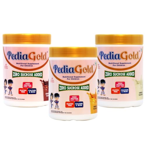 PediaGold Vanilla + Mango + Chochlate - 400g | Kids Nutrition | All Flavor Value Offer