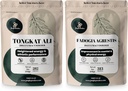 Polvo de xungla Tongkat Ali para homes 200: 1 Extracto, Fadogia Agrestis Extracto de po para homes 50: 1 concentración 5oz Suplemento