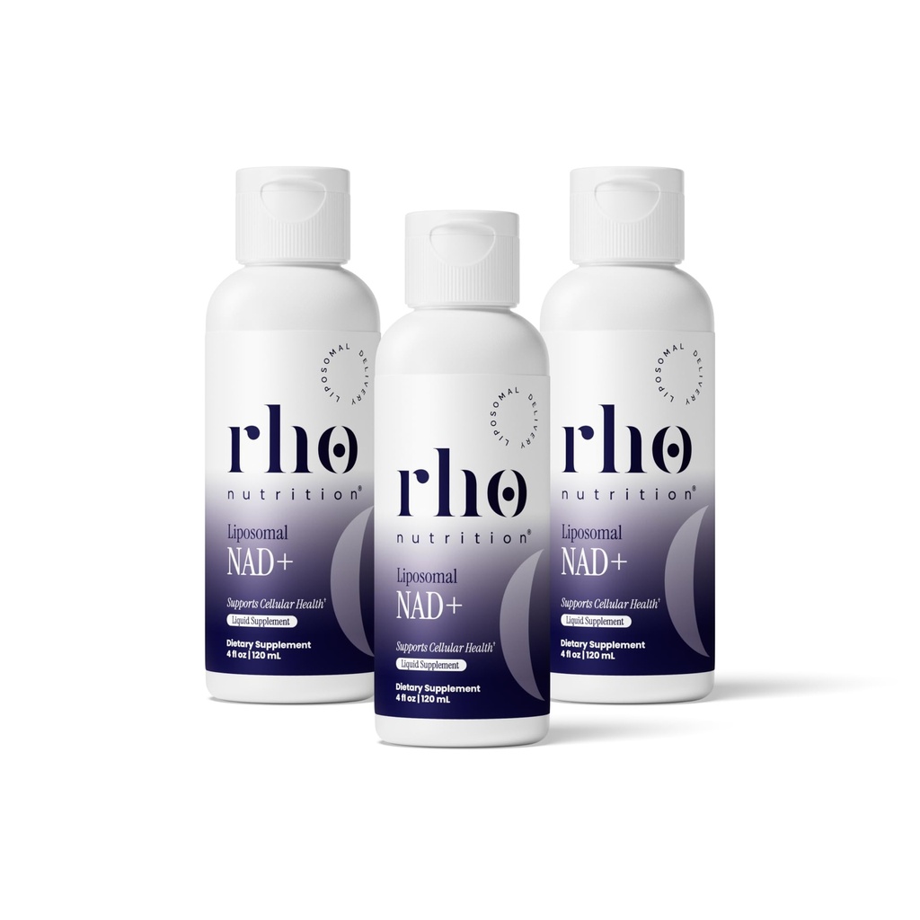 Rho Nutrition Liposomal NAD+ Liquid Supplement (3 Pack) | High Absorption Formula, Active NAD+, Cellular Health, Healthy Aging & Energy Metabolism, 30 Servings