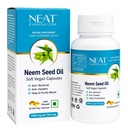 NEAT EVERYDAY Neem Seed Oil Capsule Jar 1000 MG Per 2 capsules | Cold Pressed Neem Seed Oil Soft Vegetarian Capsules | Detox, Blood Purification & Skin Health Support Improves Skin Health Capsule (60 Capsule, Jar)