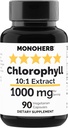 MONOHERB Klorofyll Ekstrakt 1000 mg - 90 vegetariske kapsler