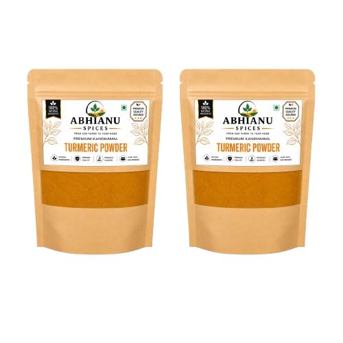 Abhianu Spices Kandhamal Turmeric Powder 1000 GM (2 * 500 GM Pack)