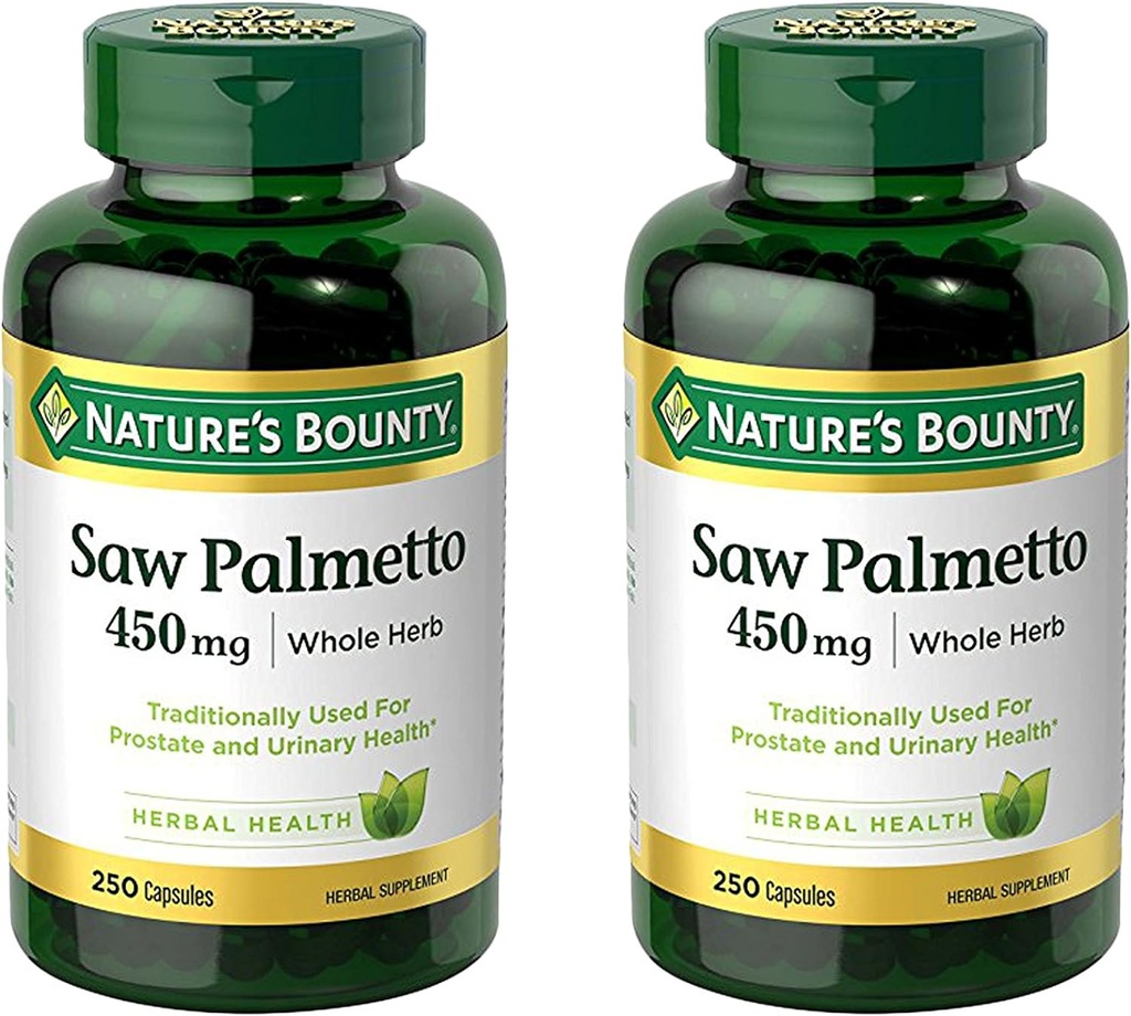 Gamtos premija Saw Palmetto 450 mg Kapsulės 250 ea (pakuotė 2)