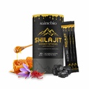 Sainebio Shilajit Honey Sticks with Saffron | Pure Shilajit Resin | Daily Wellness Supplement | Supports Energy & Vitality | 30 Single-Serve Sticks