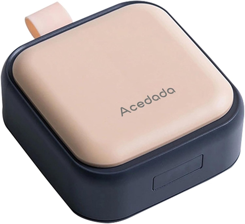 Case cu pastile mici, cutie cu pastile drăguț - Acedada Travel Daily Pill Organizator, Portabil Destul de Pilula Container pentru Purse Pocket, Compact Medicine Holder for Vitamins, Fish Oils, Suplimente, Roz