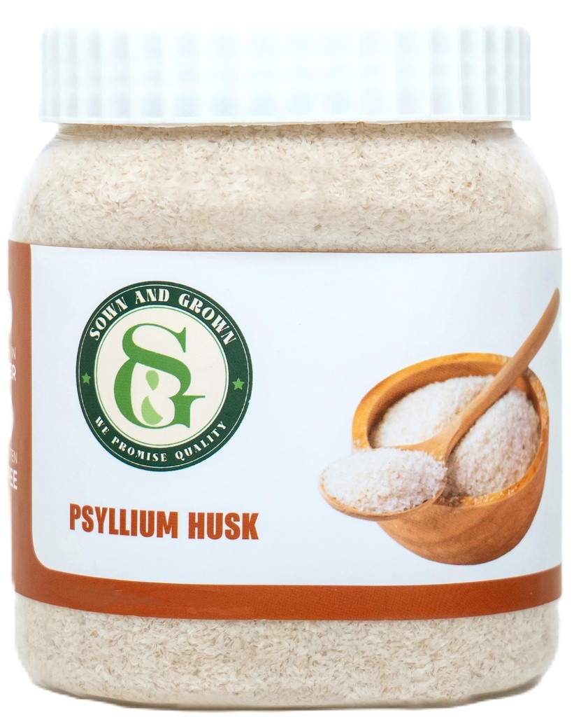 Sown and Grown Isabgol- Psyllium Husk- 200g | Isabgol | Rich Source Of Dietary Fiber, Gluten Free | Effectively Relieves Constipation | Supplement For Digestion